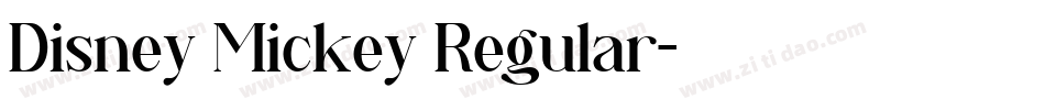 Disney Mickey Regular字体转换